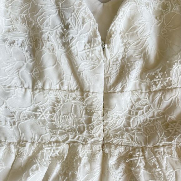 Layered With Love White, Sleeveless Tie Shoulder Scallop Hem Mini Dress Elegant - Picture 6 of 9